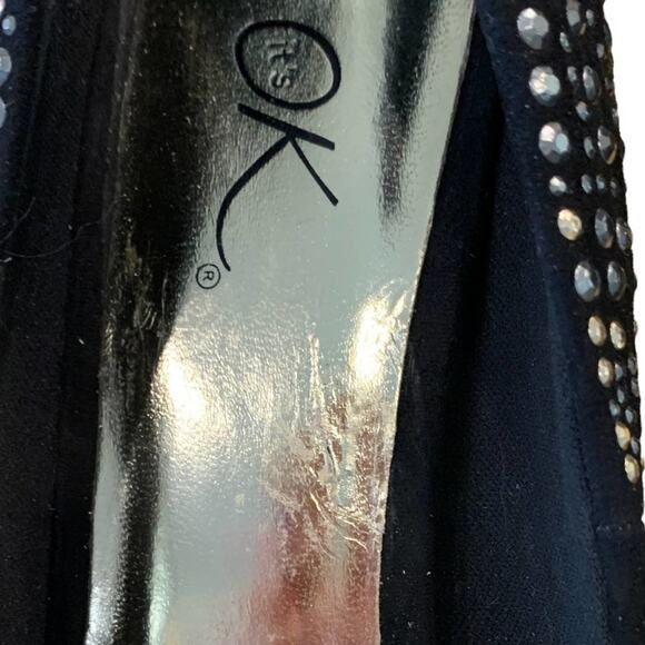 It’s OK shoes. High heels. Studded and faux suede uppers. 4” heels size 9 - Picture 4 of 12